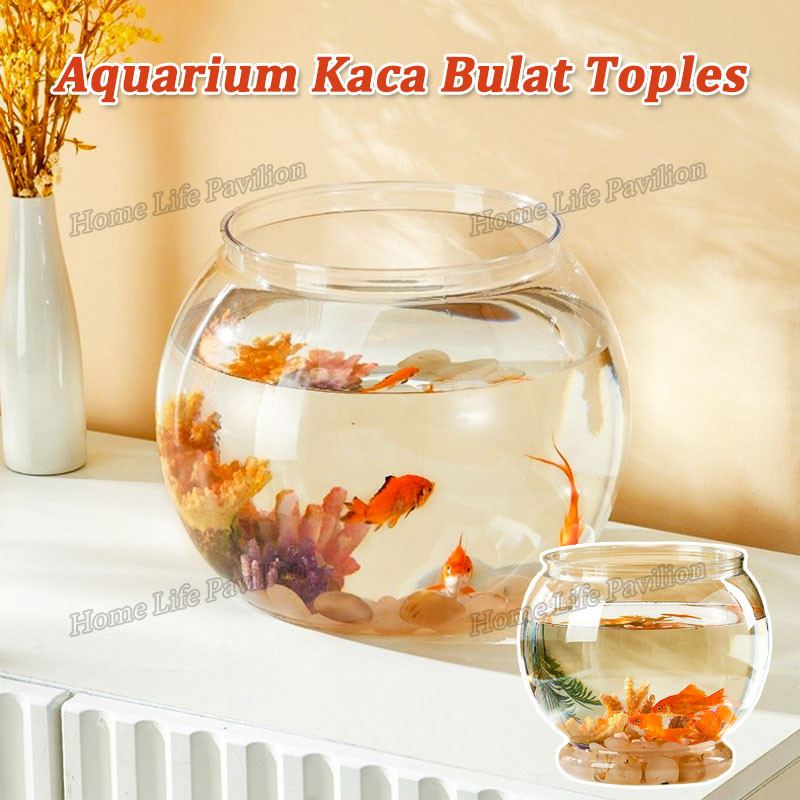 Aquarium Kaca Bulat Toples kaca ikan hias Aquarium Bulat Fish Bowl Design Gelas Mangkuk Bulat PET