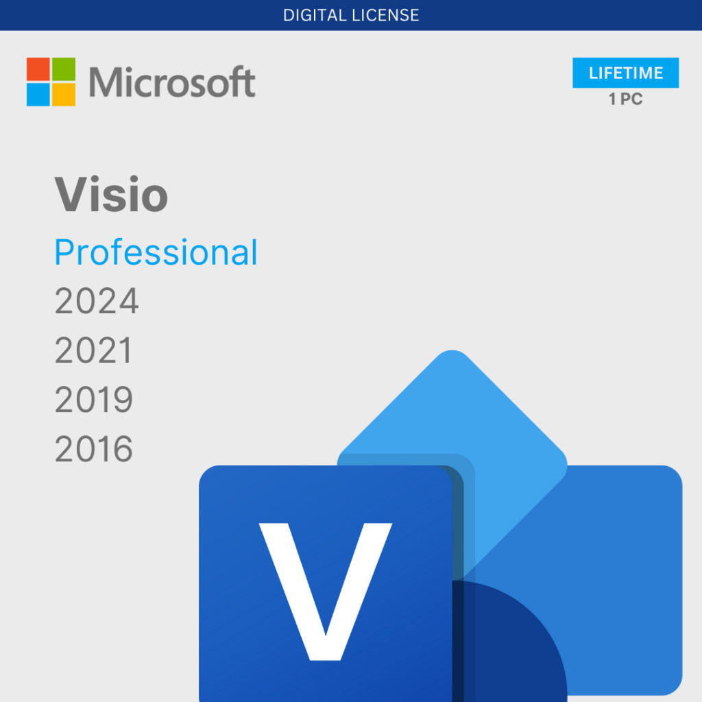 Visio 2024 | 2021 | 2019 | 2016 Original License Lisensi Key