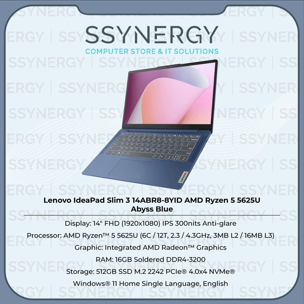 Lenovo IdeaPad Slim 3 14ABR8 8YID R5 5625U 16GB 512GB W11+OHS