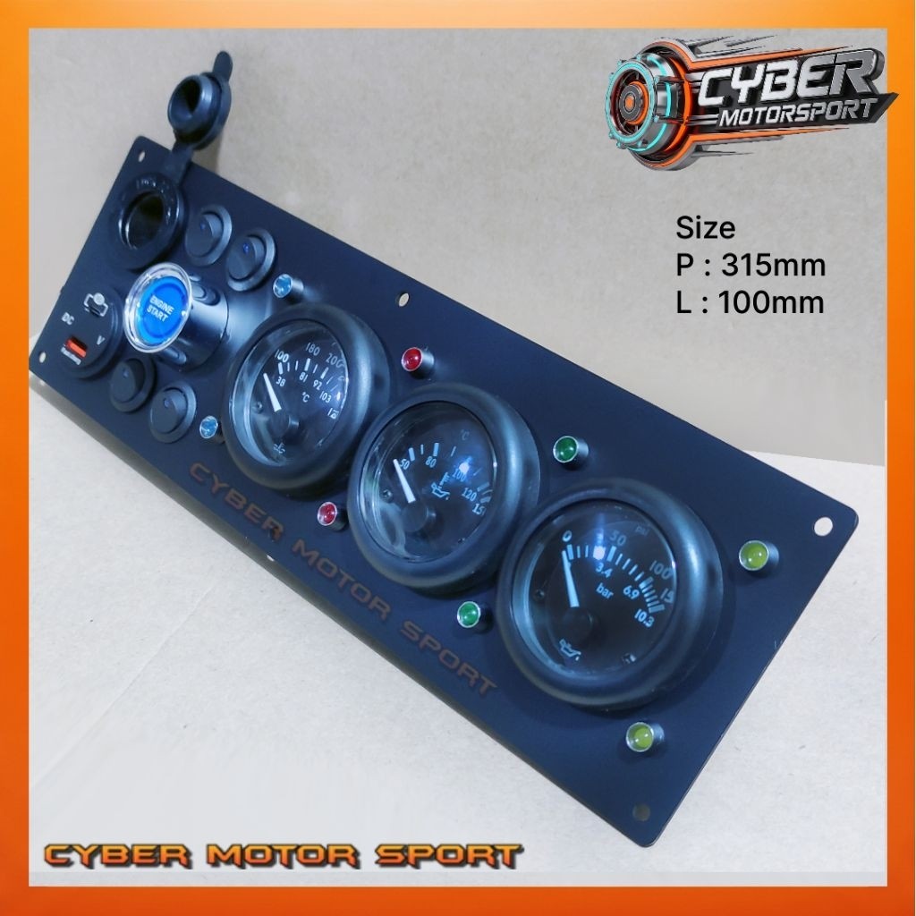 Indikator gauge analog classic gauge mobil universal add on speedometer cluster Water temperature oi