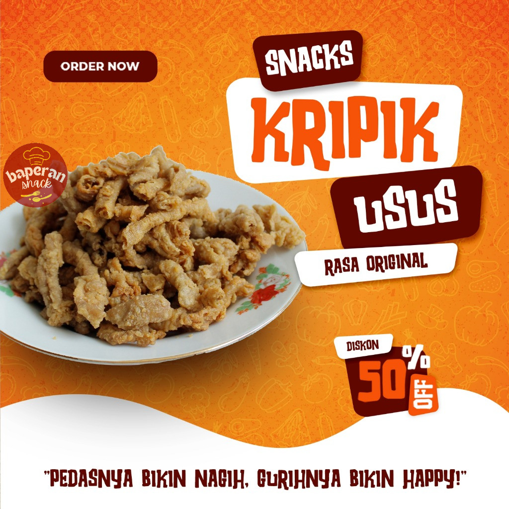 

Usus Ayam Crispy 250g - 1kg | Rasa Original & Pedas Daun Jeruk | Snack Renyah Gurih