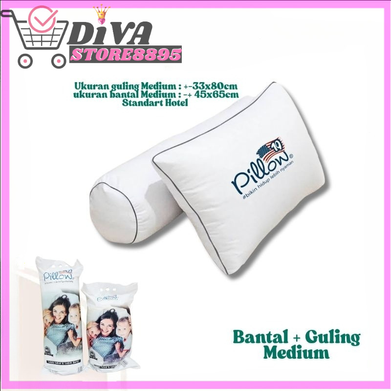 BANTAL PILLOW SILICONE 100% / BANTAL GULING LITE MEDIUM / BANTAL/GULING PILLOW109 / Bantal Kepala / 