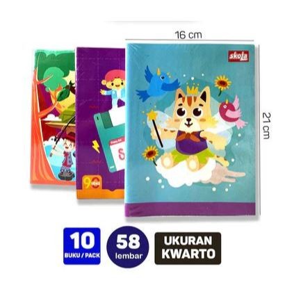 

[ 1 PAK isi 10 Buku ] Buku Tulis SKOLA 58 Lembar