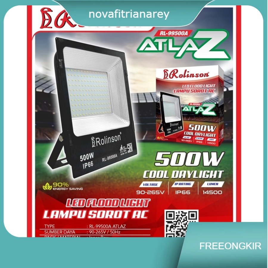 RL-99500A Lampu Sorot AC 500 Watt Rolinson atlaz IP66 Tembak flood led