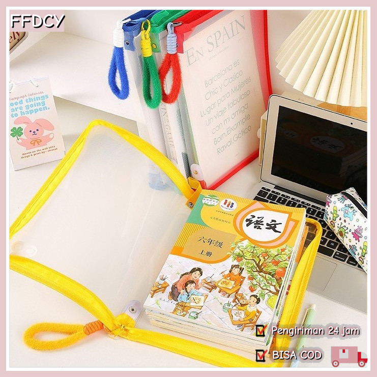 

Map Tas Dokumen Ritsleting Transparan A4 Kapasitas Besar Kantong Genggam Organizer File Bag