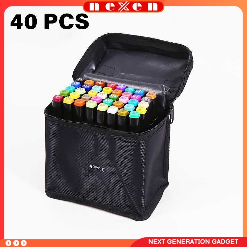 

Spidol Dual Side Fine Art Brush Art Marker Set 40 Warna - CY-006