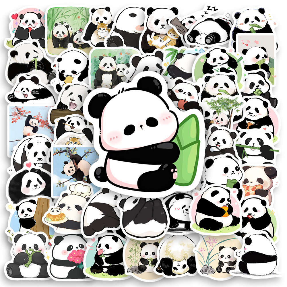 

Cute Cartoon Panda Stickers Waterproof Fun DIY Gift Kids Toy Decal for Laptop Phone Scrapbook Luggage Bottles Decorative Luggage