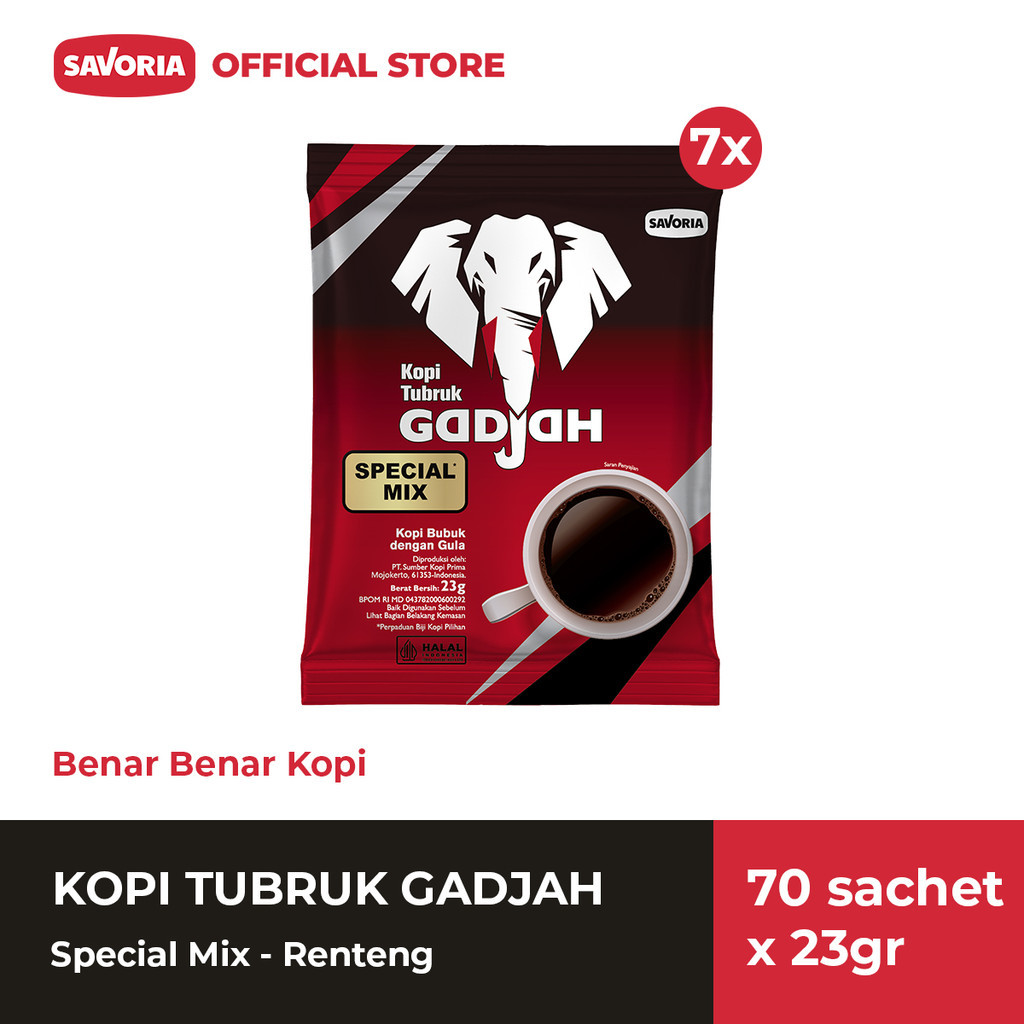 

Kopi Tubruk Gadjah Special Mix Renteng - Kopi dan Gula 70 Sachet x 23g