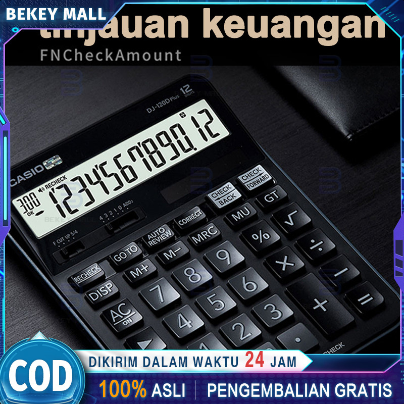 

[Promosi Mulai Sekolah]Kalkulator Scientific Casio DJ-120D PLUS/MJ-120D PLUS Kalkulator Meja Check Correct 100% Asli