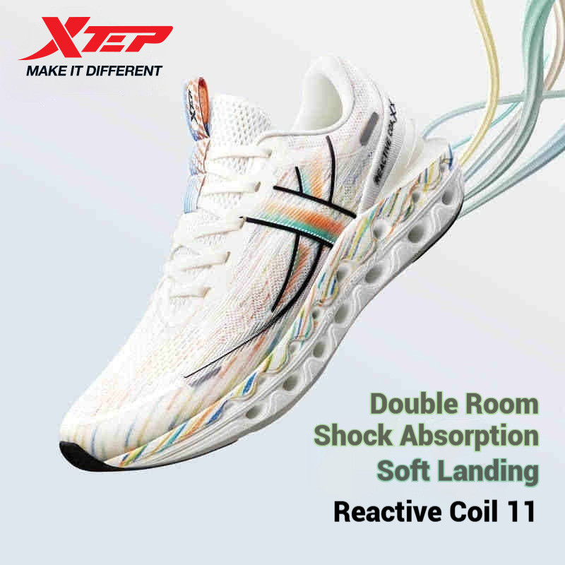 Xtep Reactive Coil 11.0 Running Shoes For Men 2024 Summer Sports Shoes Shock Absorption Rebound Soft