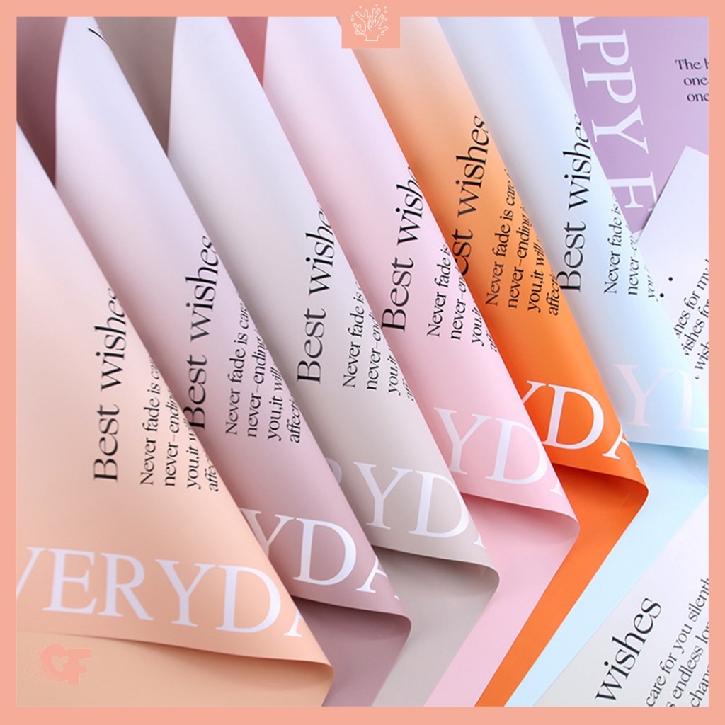 

PROMO!20 LEMBAR Kertas Buket Bunga Flower Wrapping Paper Motif Quotes KB6133READY