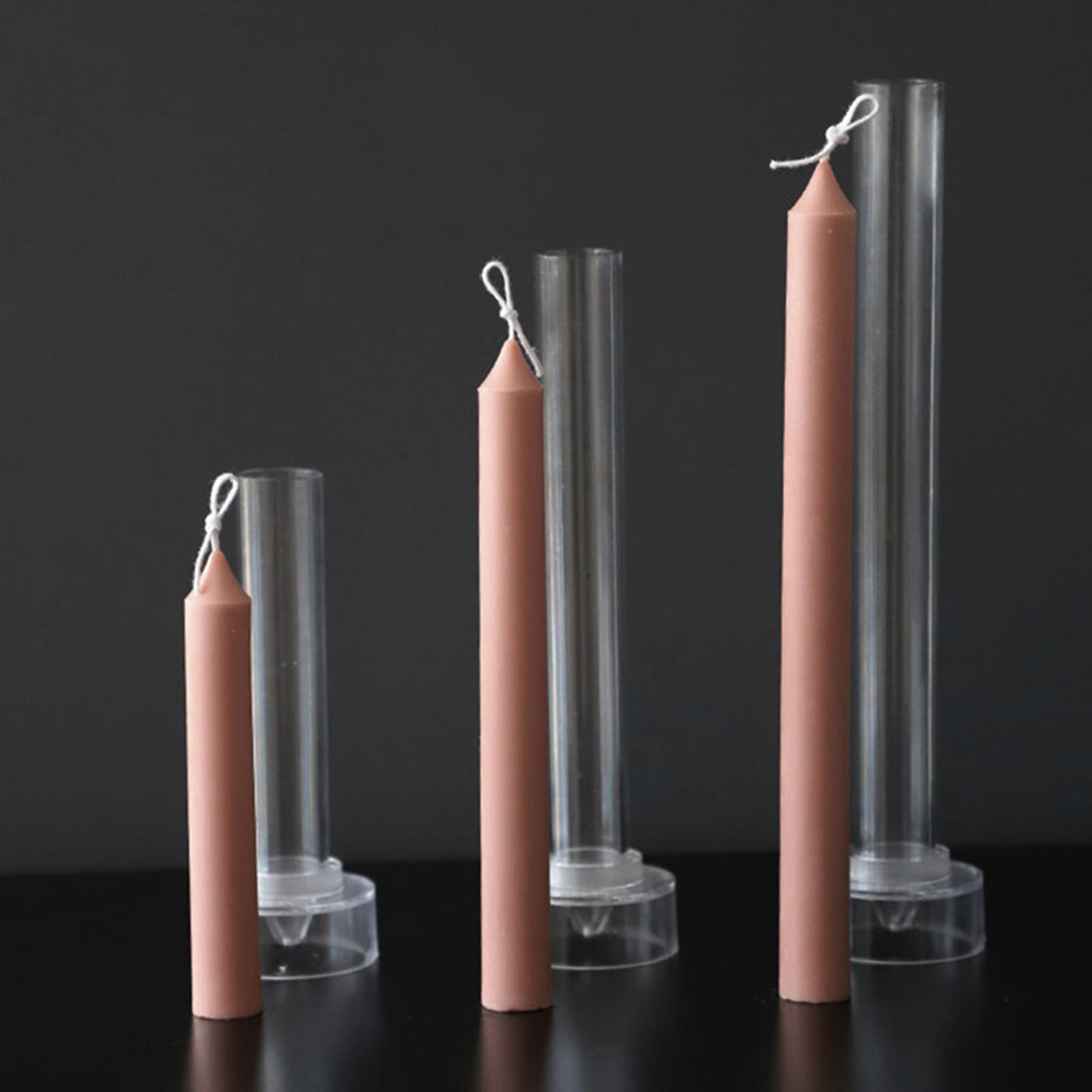 

Long Pole Stripe Candle Mold Soap Making Large Cylinder Rib Church Party Handmade DIY Craft Clay Candle Making