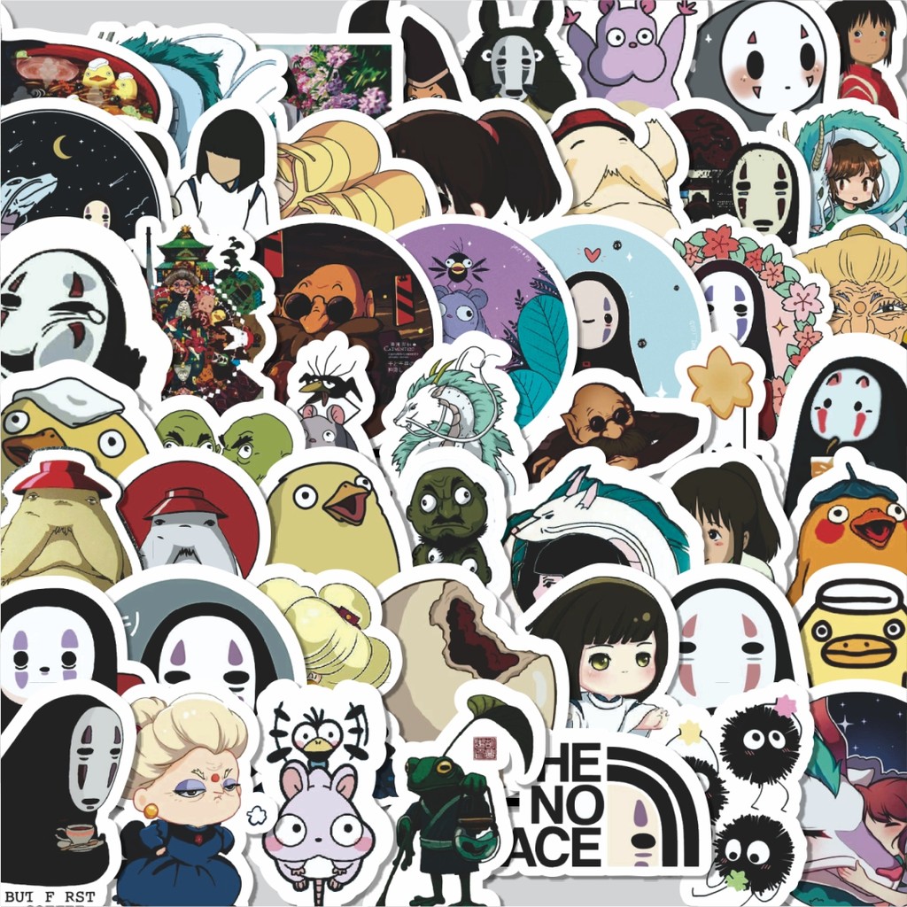 

Stiker Cutting Pack Stiker Anime Ghibli Hayao Miyazakui V5 Isi 100Pcs Series Aesthetic Lucu Keren Untuk Koper Bahan Vynil