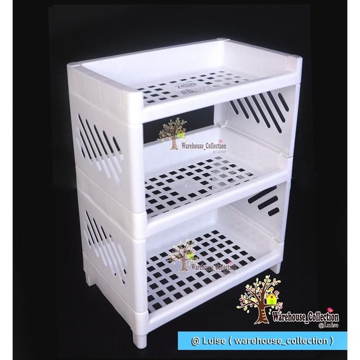 BISA COD Rak Plastik Mini kobe Serbaguna 3 Susun / Rak bumbu Susun 3/ Rak Plastik kobe rak  skincare