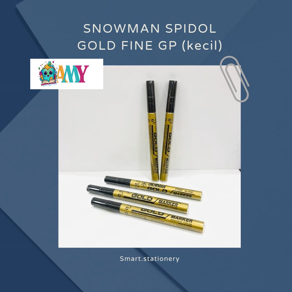 

SNOWMAN SPIDOL GOLD FINE GP KECIL AMY STASIONARY