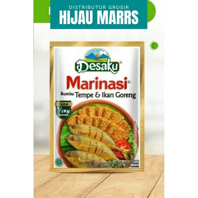 

HM ~ ( MIN 12 PCS ) Desaku Marinasi Tempe, Ikan & Ayam Halal BPOM Original Bumbu Masak / Bumbu Instan.