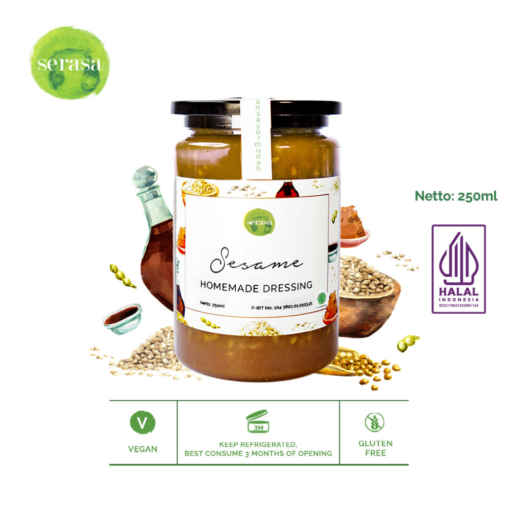 

Sesame Dressing In Jar by Serasa Salad [ Vegan - Gluten Free ]