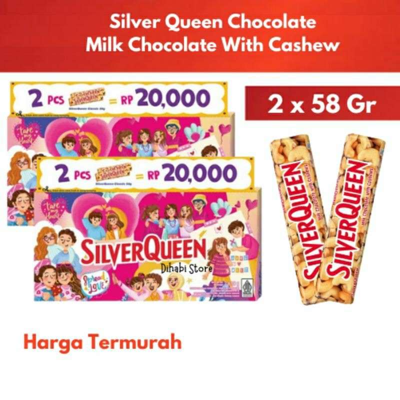 

Silver Queen Chocolate Edisi Valentine 2 x 58 Gram