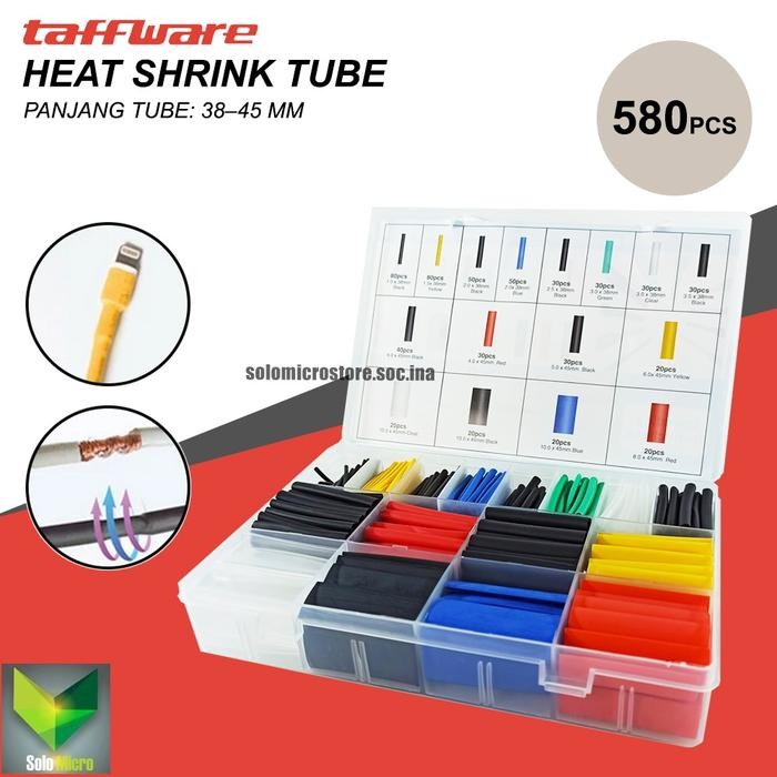

530pcs Heat Shrink Selongsong Bakar Isolasi Kabel Heat Shrink Tube