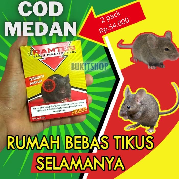 Racun Tikus Ampuh Ramtus Mati Kering Tidak Bau 2 Pack COD Medan