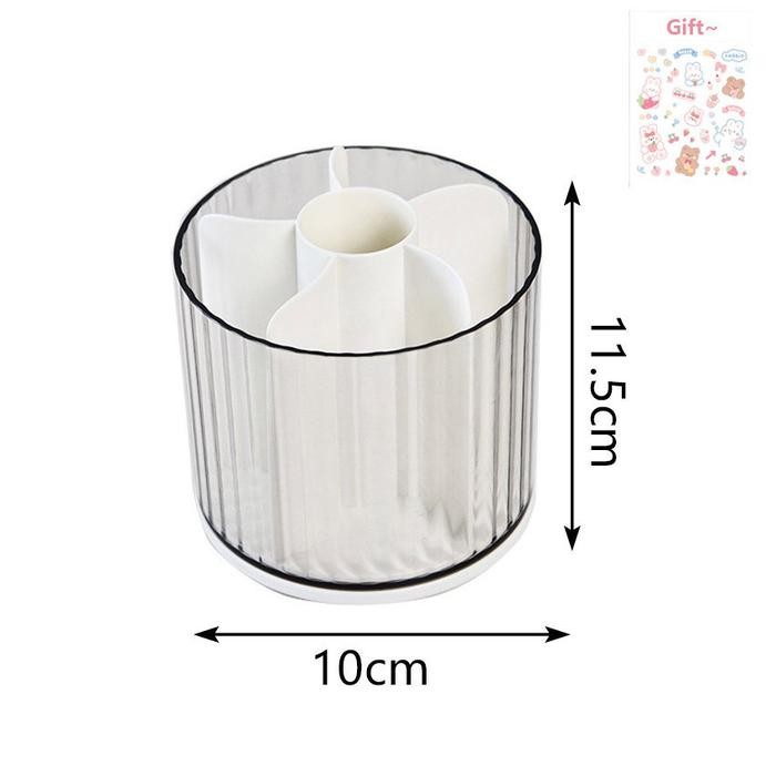 

Tempat Pensil Putar Meja - Desk Organizer - Pen Holder Rak Tempat Alat Tulis Stationery Organizer Holder Makeup Putar - S