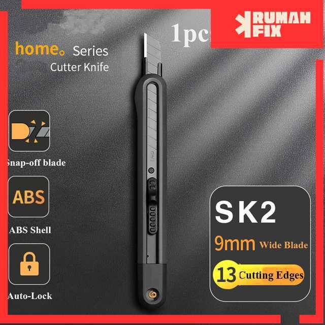 

Cutter Auto Lock SK2 9mm 13 Segmen Tajam