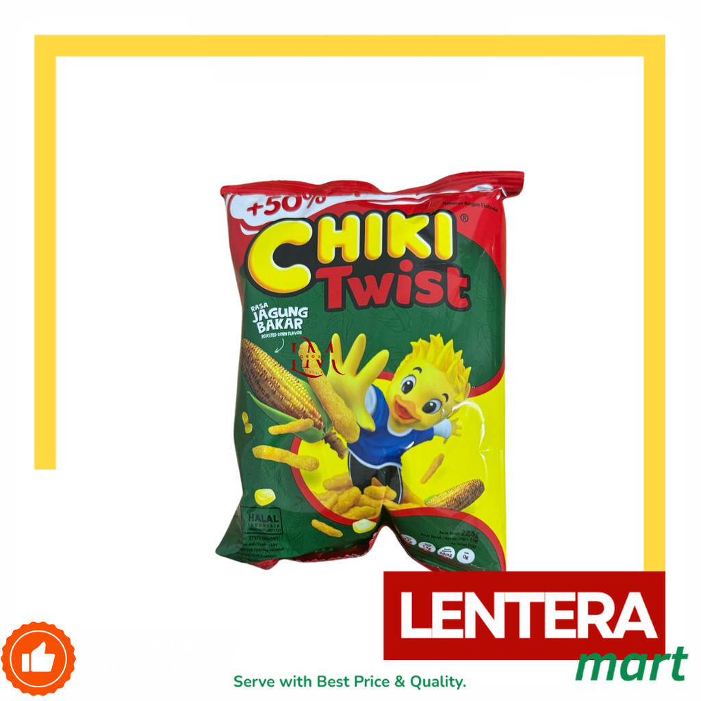

Chiki Twist 2000 Roasted Corn/Pedas 1 Renceng Isi 10 pcs Jajanan Termurah