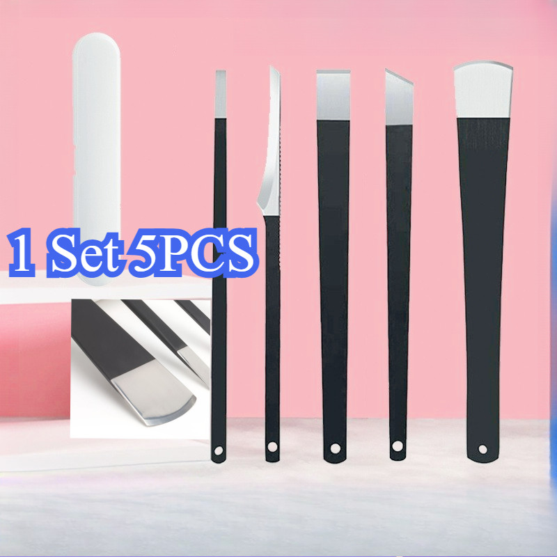 5PCS/Set Manicure Pedicure 5in1 Profesional - Pisau Cantengan & Gunting Kutikula Pedicure Portabel P