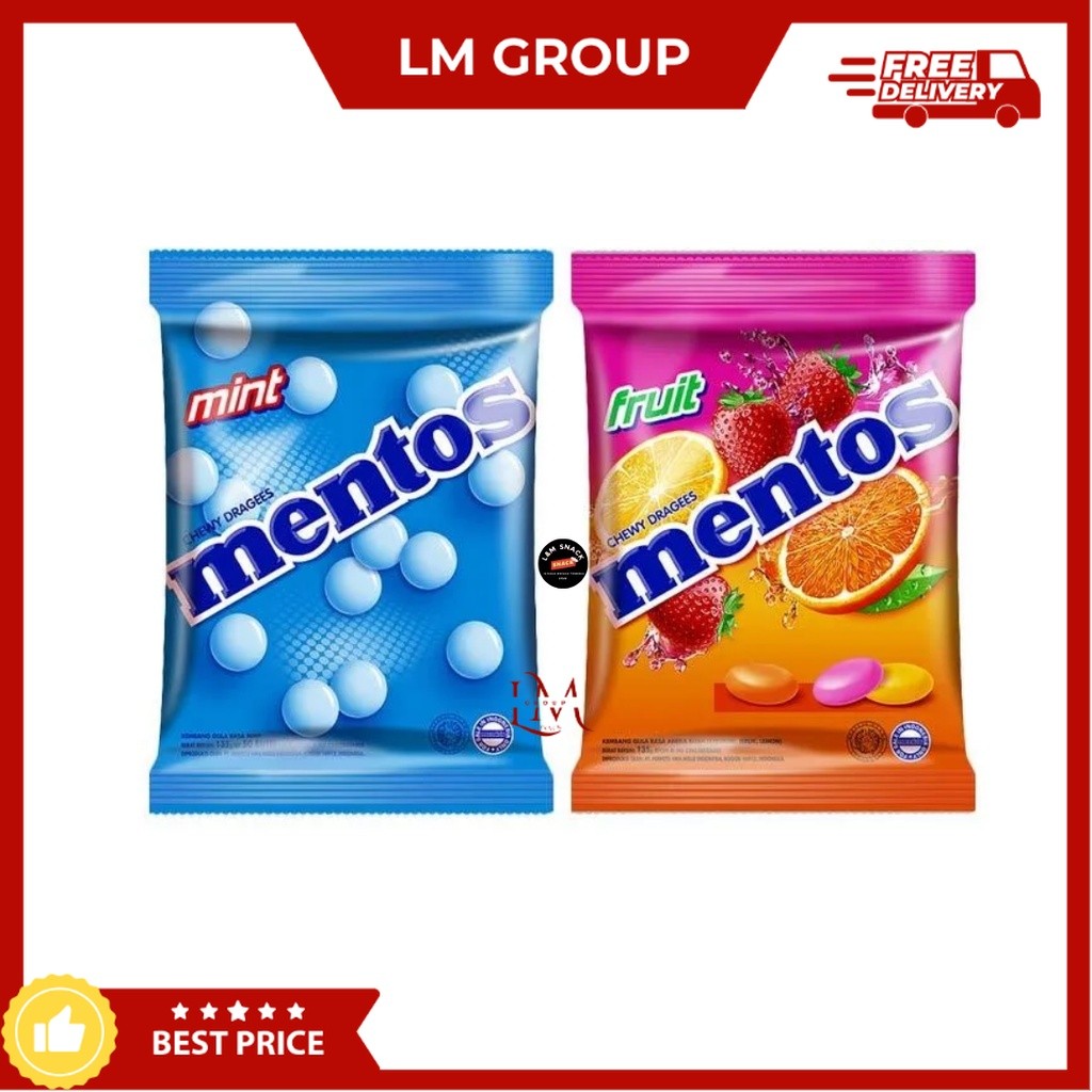 

Permen Mentos Mint/Buah Isi 50 Butir