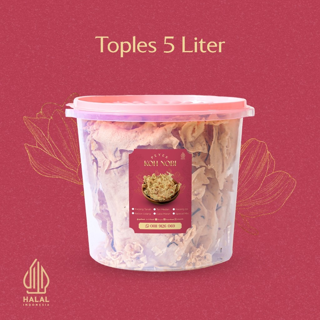 

Peyek Viral Koh Nobi Halal 5L Mix Rasa Premium