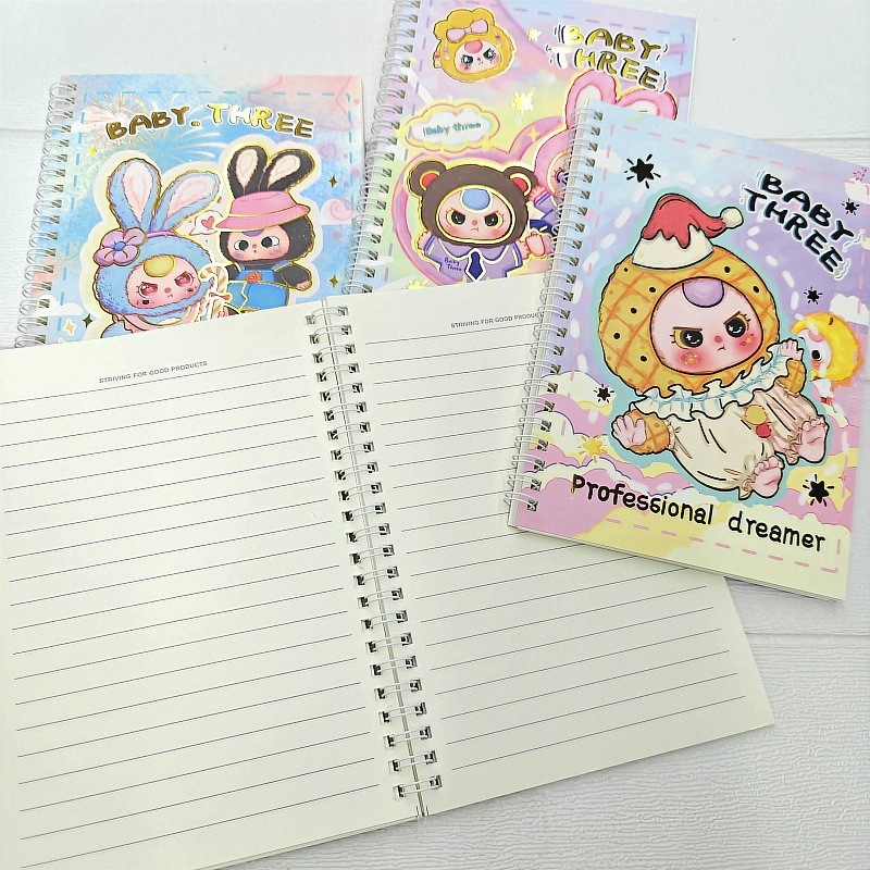 

HYPE N FANCY BOOK Notebook A5/Buku Tulis Sekolah isi 60 lembar BUKU SPIRAL A5 BABY THREE BK-1872 JURNAL FANCY TERMURAH READY GROSIR / COD