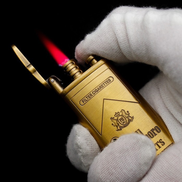 bayar di tempat Korek Api Gas Bara Motif Marlboro Xf 1106