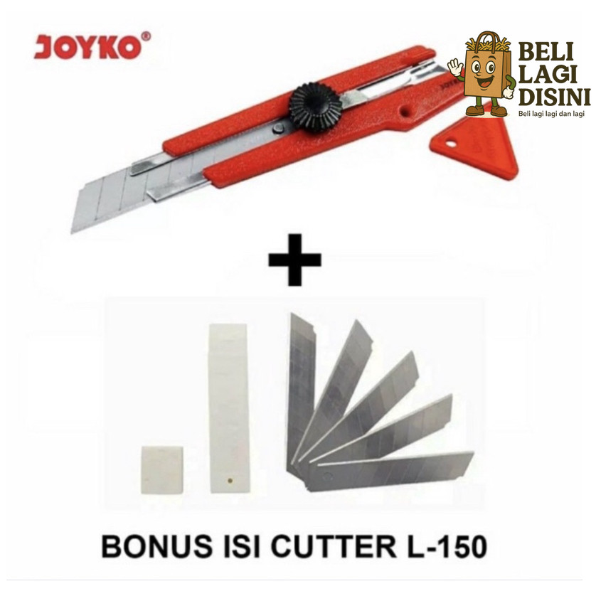 

CUTTER Besar L-500 JOYKO + (FREE REFILL 1 TUBE) SATUAN KARTER / PEMOTONG KERTAS / CUTER BESAR / STATIONERY SEKOLAH KANTOR ALAT PACKING KEBUTUHAN RUMAH PEMOTONG L500