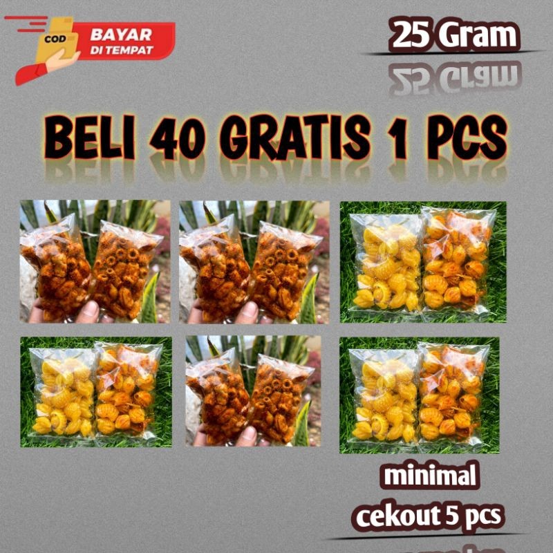 

TERMURAH MAKARONI BANTET BANTAT PEDAS 25 GRAM KHAS TASIKMALAYA KEMASAN EKONOMIS