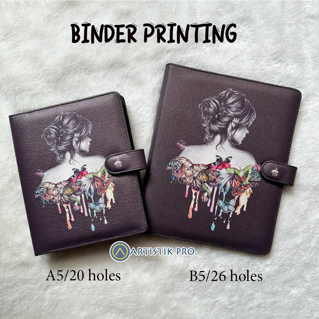 

BINDER PRINTING LADY BUTTERFLY A5 20RING DAN B5 26RING