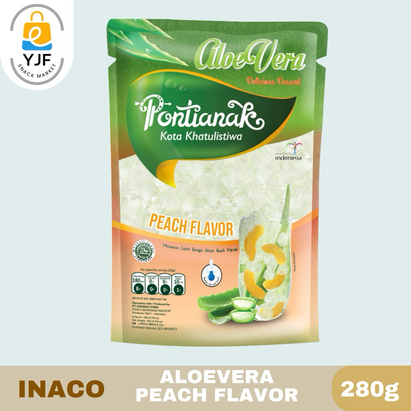

Inaco Aloevera Peach Flavour / Inaco Lidah Buaya Peach - 280g