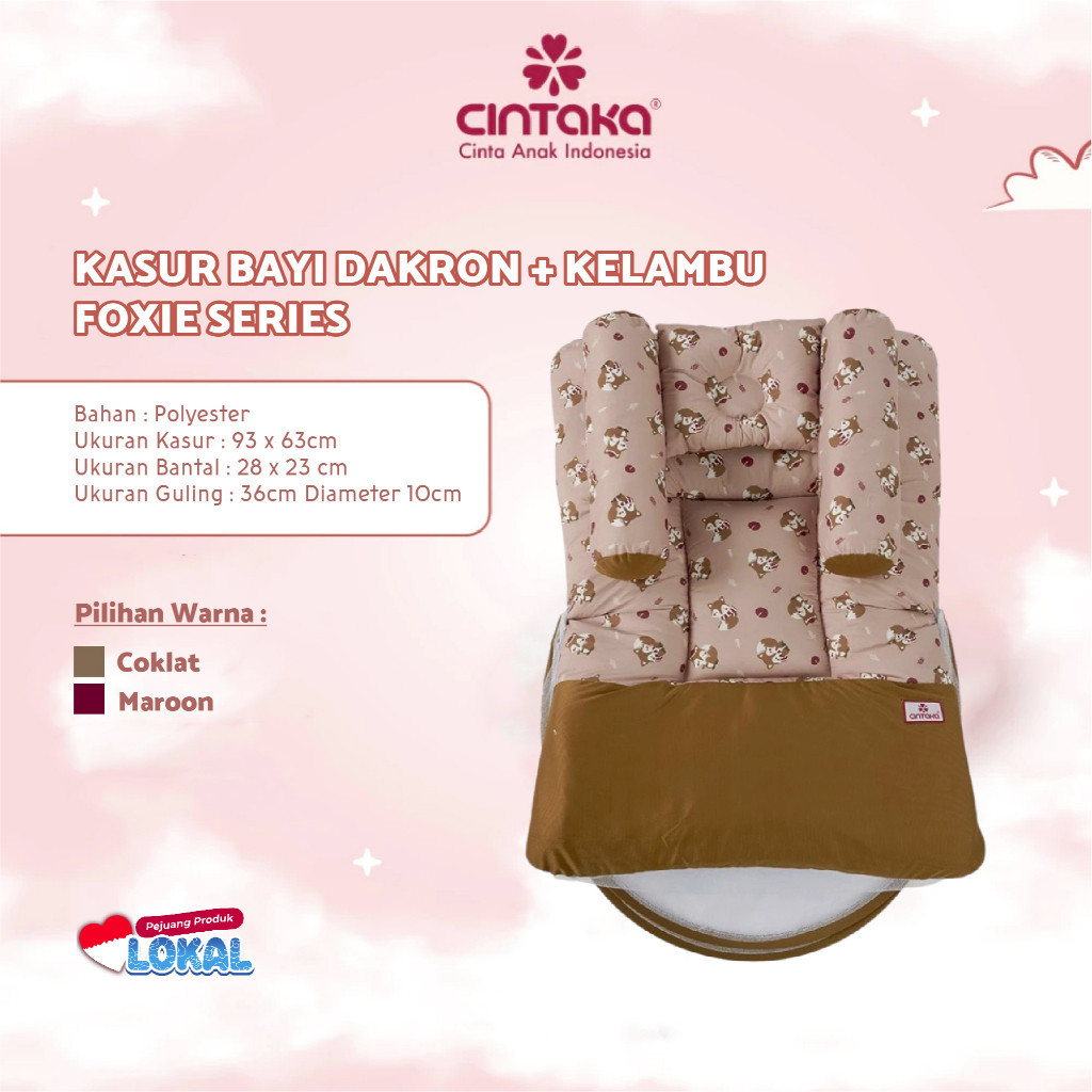 Cintaka Kasur Bayi Dakron Dan Kelambu Foxie Series - Kasur Bayi Cintaka CBK4043