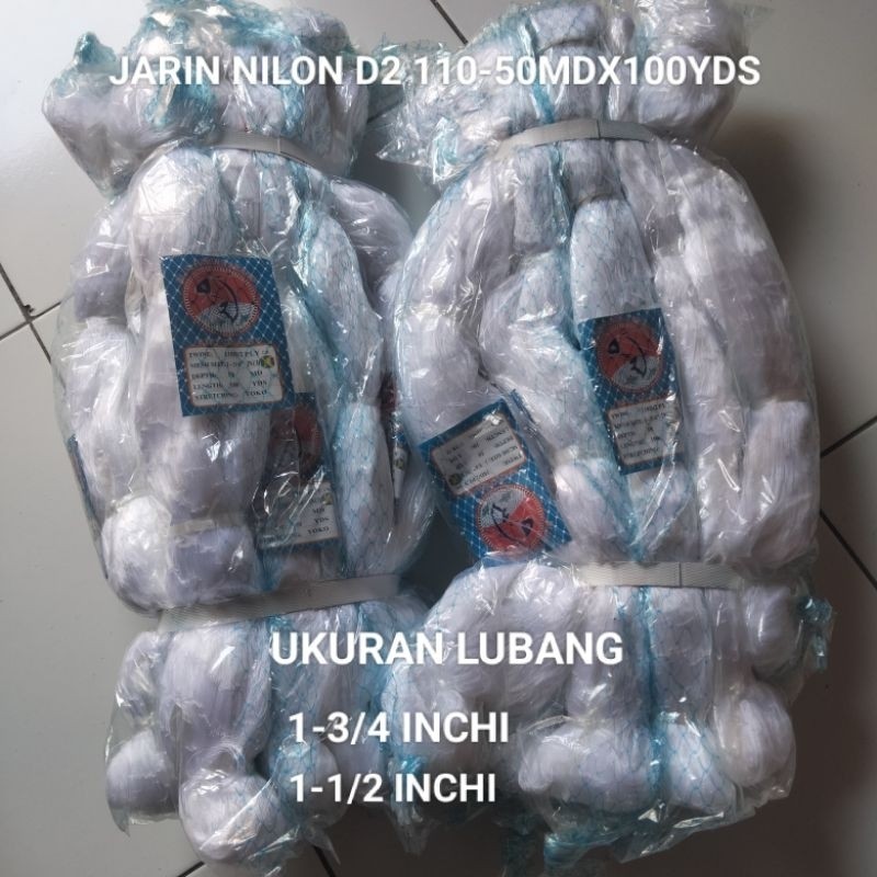 JARING IKAN -  JARING NILON D2/50X100 1"¾ Inchi