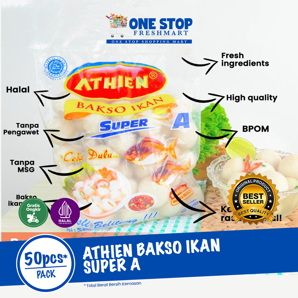 

ATHIEN BAKSO IKAN SUPER A ISI 50 PCS