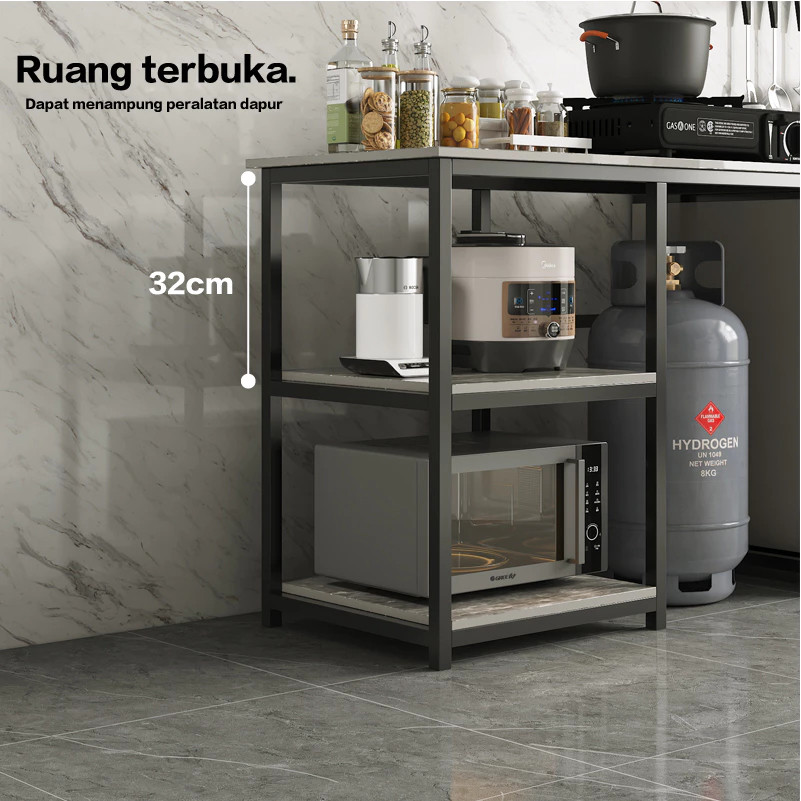 EYOF Meja Kompor Gas 2 Tungku Rak Kompor