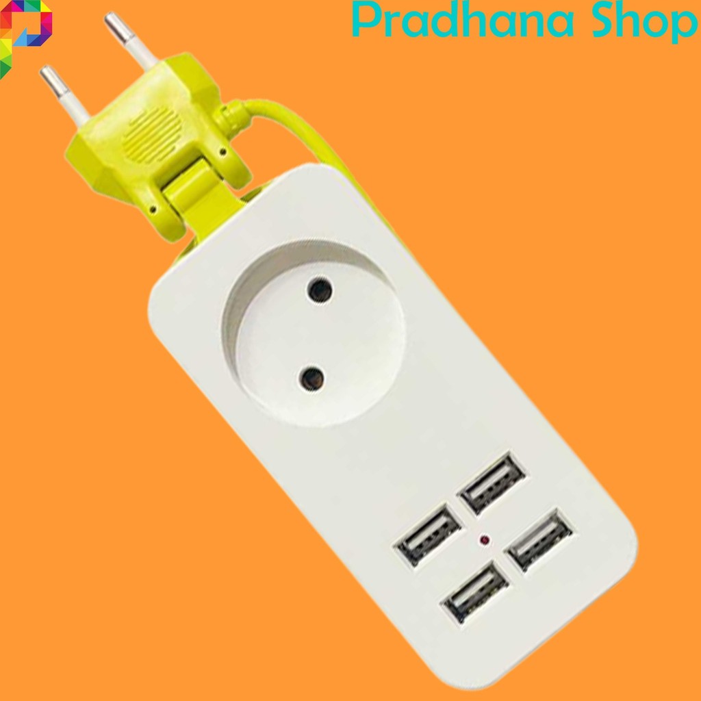 Steker Stop Kontak Colokan Listrik Kabel Olor Gulung 4 Usb Port