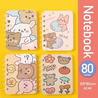 

R P e Notebook Mini A7 Buku Kecil Catatan Scrapbook Mini Buku Notes Kecil Alat Tulis Sekolah 80 Lembar/buku diary aesthetic Paper Stationery - C