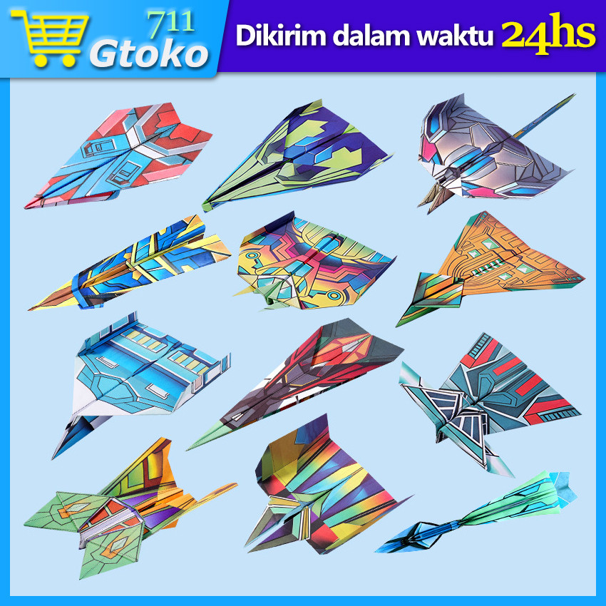 Buku Origami Pesawat Kertas DIY Papercraft Mainan Edukasi Anak Montessori