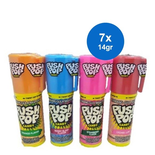 

Push Pop Permen Manis Segar 14 gr x 7