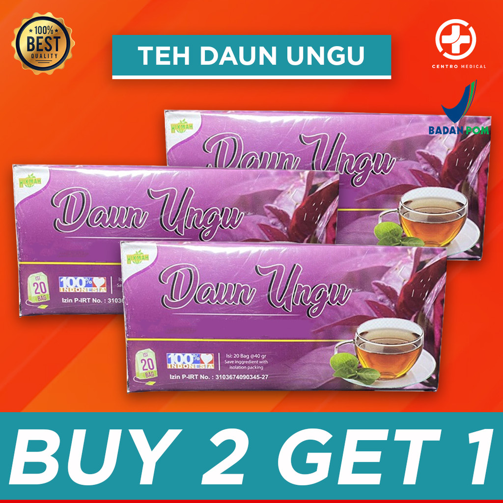 

[PAKET HEMAT 3 PCS] Teh Celup Daun Ungu Herbal mengobati Sembelit dan Ambeien Wasir