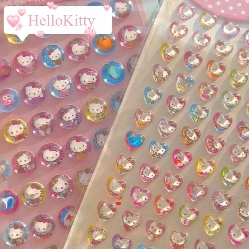 

Sanrio Stickers HelloKitty 3D Crystal Diamond Stickers Cute Mobile Phone Case Water Cup Guitar Decoration Stickers Wholesale