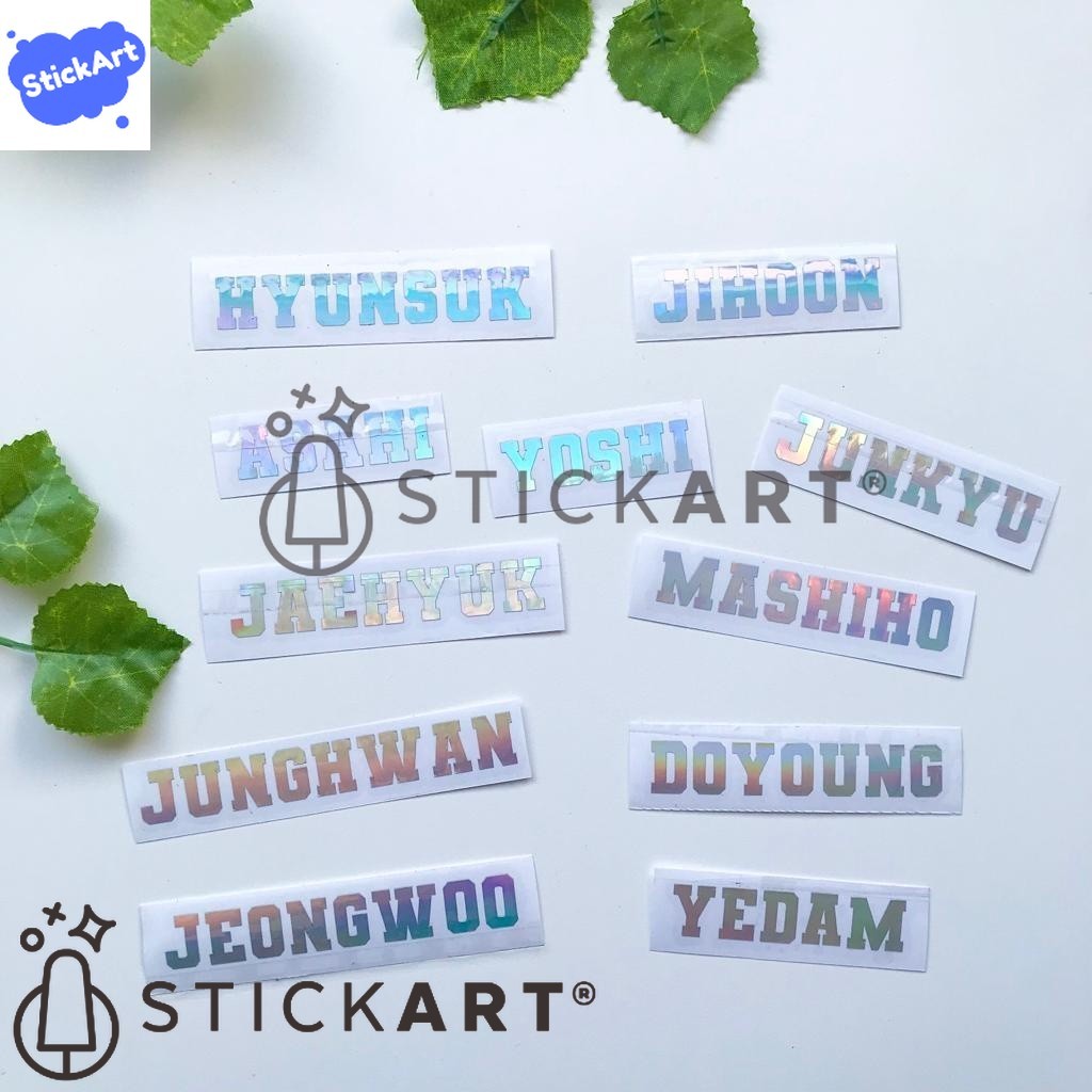 

[STICKART] TREASURE member name holo sticker/ stiker treasure hologram BAHAN DAN KWALITAS PREMIUM