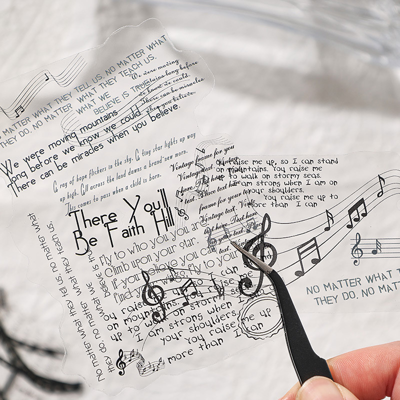 

Journamm 20psc PET Retro English Stickers Packs DIY Diary Decoration Sticker Album Scrapbooking Junk Journal Aesthetics Sticker