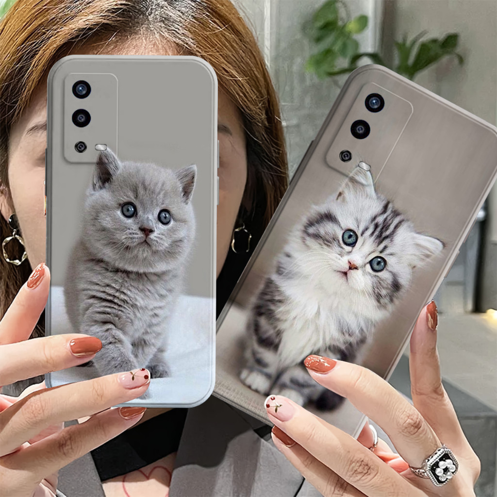 Soft TPU Case untuk Oppo A55 Silicone Bumper Pelindung HP Casing Karakter Kucin9