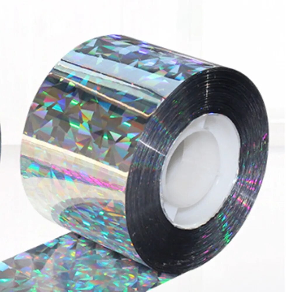 

2 Rolls Bird Scare Type Ribbon, Deterrent Visual Auble Reflective Tape to Keep Away Birds, Double Sided Flash Tape